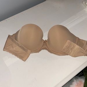 32C strapless bra from aerie, nude color
